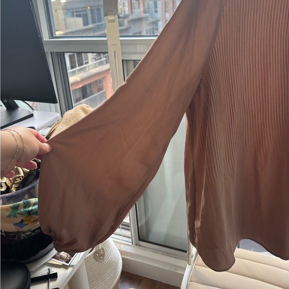 Adrianna Papell | Pleated Long Sleeve Blouse - Picture 4 of 6